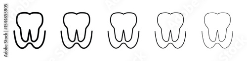 Extraction tooth icon filled flat sign concept for web design.