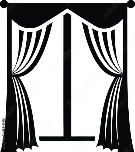 curtains vector illustration on transparent background