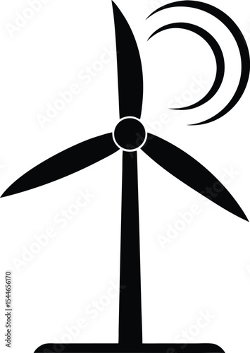 wind turbine vector illustration on transparent background