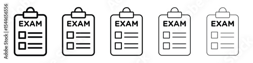 Exam icon filled flat sign concept for web design.