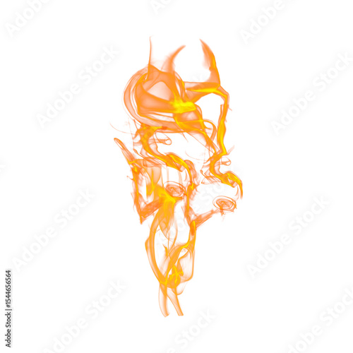 3d Vector illustration of fire flam