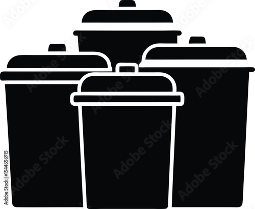 trash can icon vector illustration on transparent background