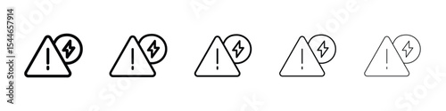 Electric Problem icon filled flat sign concept for web design.