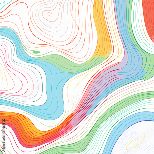 topographic line contour map background, geographic grid map, bold vibrant lines