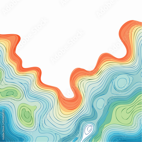 topographic line contour map background, geographic grid map, bold vibrant lines
