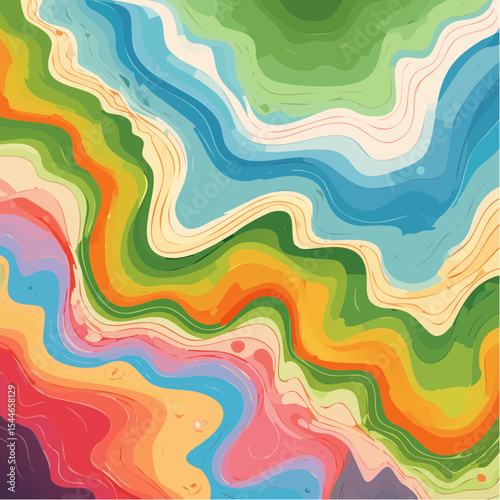 topographic line contour map background, geographic grid map, bold vibrant lines