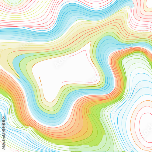 topographic line contour map background, geographic grid map, bold vibrant lines