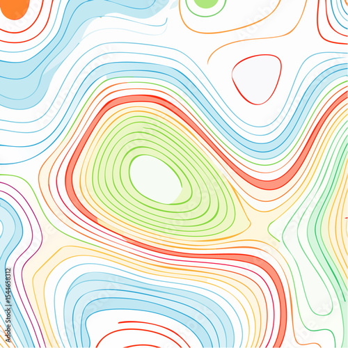 topographic line contour map background, geographic grid map, bold vibrant lines