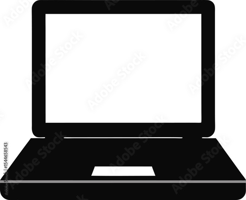 modern laptop computer vector illustration on transparent background