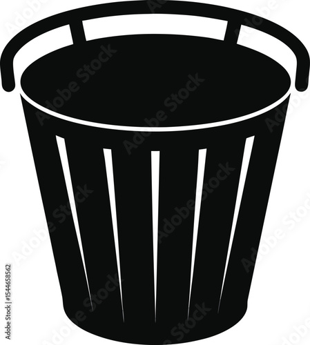trash can icon vector illustration on transparent background
