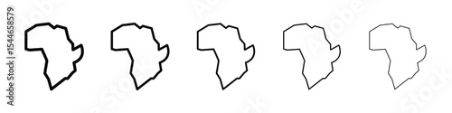 Earth africa icon filled flat sign concept for web design.