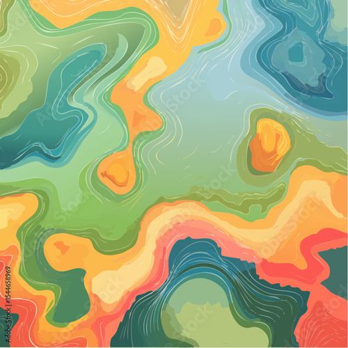 topographic line contour map background, geographic grid map, bold vibrant lines