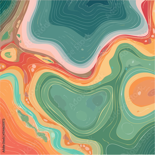 topographic line contour map background, geographic grid map, bold vibrant lines