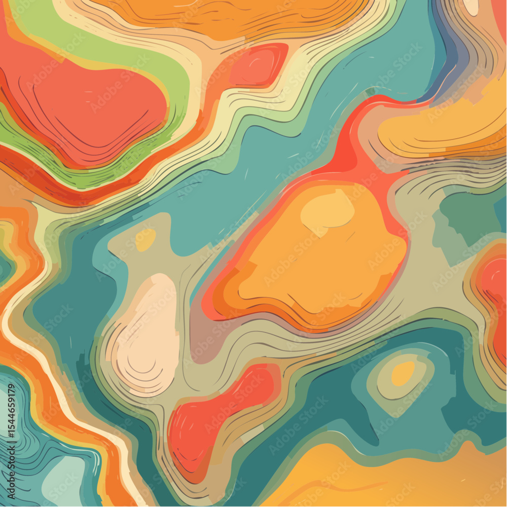 Fototapeta premium topographic line contour map background, geographic grid map, bold vibrant lines