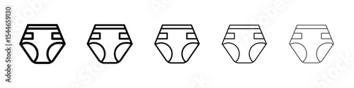 diaper icon filled flat sign concept for web design.