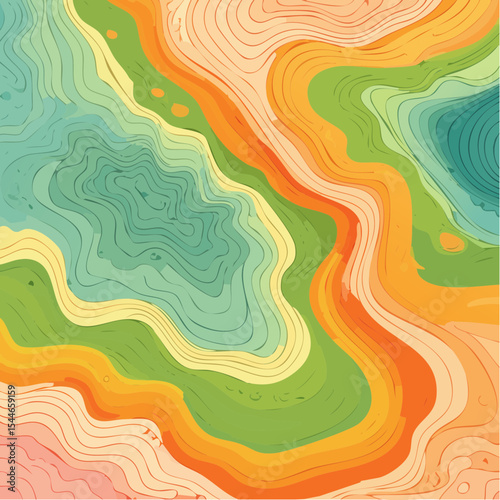 topographic line contour map background, geographic grid map, bold vibrant lines