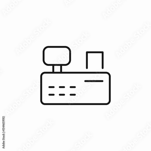 cash register icon icon sign vector