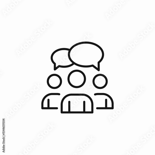 group discussion bubbles icon sign vector