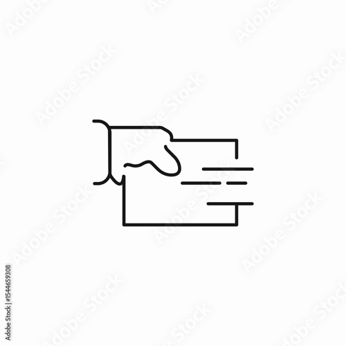 hand delivery document icon sign vector