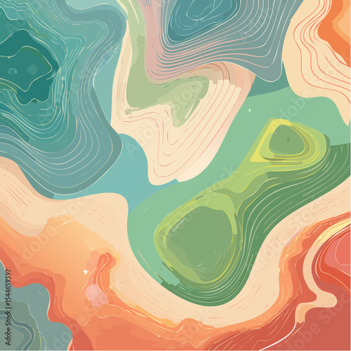 topographic line contour map background, geographic grid map, bold vibrant lines