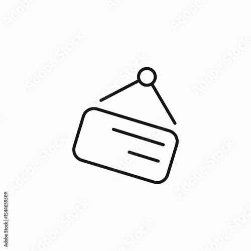 name hanging label icon sign vector
