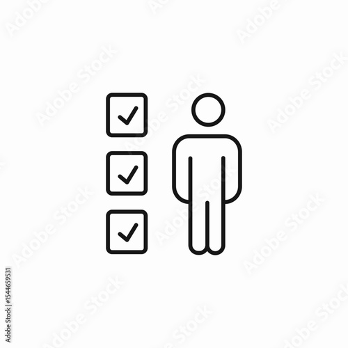 person checklist icon icon sign vector