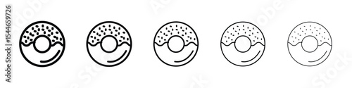 Doughnut icon filled flat sign concept for web design.
