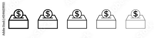 Donate icon filled flat sign concept for web design.