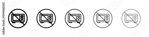 Do not microwave icon filled flat sign concept for web design.