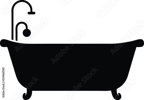 vector illustration of a shower