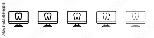 Dental X ray icon filled flat sign concept for web design.