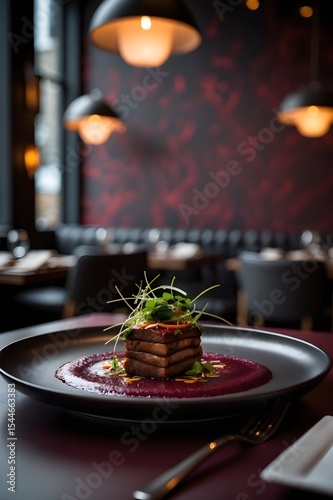 Restaurant table setting.