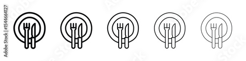 Cutlery icon filled flat sign concept for web design.