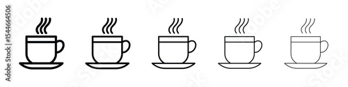 Cup of coffee icon filled flat sign concept for web design.