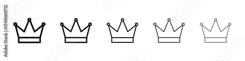 Crown icon filled flat sign concept for web design.