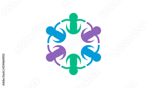 Abstract Community Logo Design – Modern Symbol Representing Unity, Connection, and Collective Strength