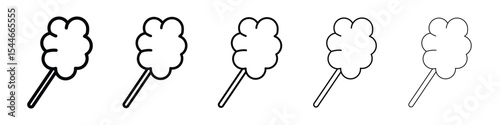 Cotton Candy icon filled flat sign concept for web design.
