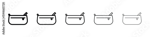 Cosmetic bag icon filled flat sign concept for web design.