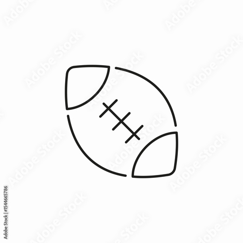 american football laces icon sign vector