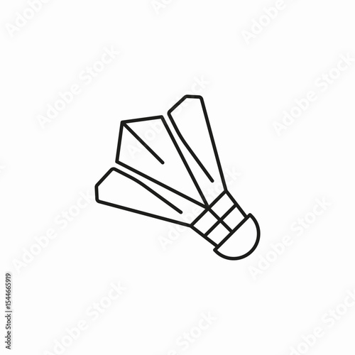 badminton shuttlecock game icon sign vector