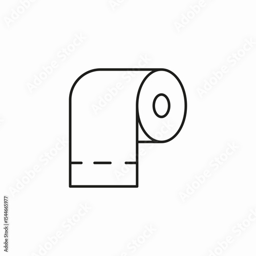 bathroom toilet paper icon sign vector