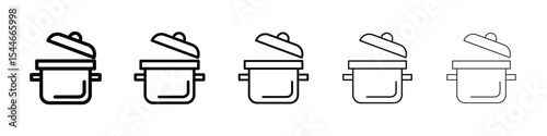 Cooking pot icon filled flat sign concept for web design.