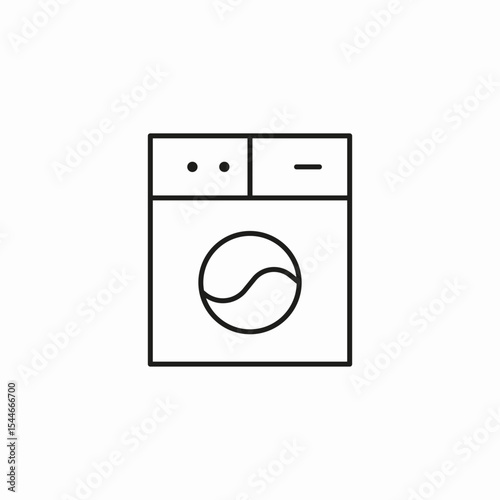 front load washing machine icon sign vector