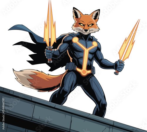Fox Hero with Energy Swords