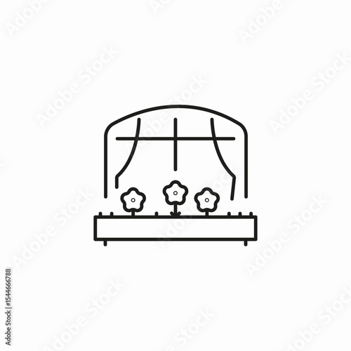greenhouse plant shelter icon sign vector