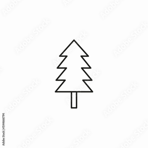 green pine tree icon sign vector