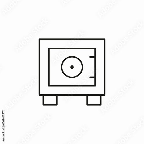 secure money safe icon sign vector