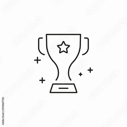 sport winner trophy icon sign vector