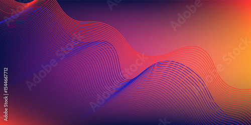 Abstract futuristic background with. Dynamic geometric lines. Vector illustration.