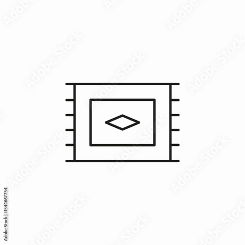 square geometric pattern icon sign vector